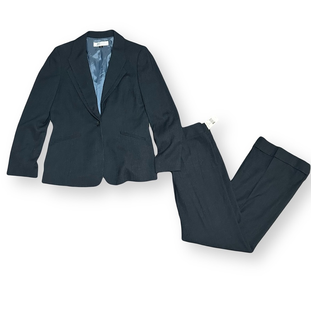 Tahari / Arthur S Levine Dark Blue & Black Pantsuit size 10 Blazer & Trousers - Picture 7 of 8